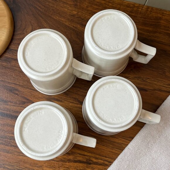 Kensington Handcrafted England Ironstone 4 Mugs - Picture 12 of 15